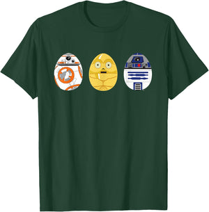 Star Wars R2-D2 C-3PO BB-8 Cute Easter Egg Droids T-Shirt - T-Shirt | Forest