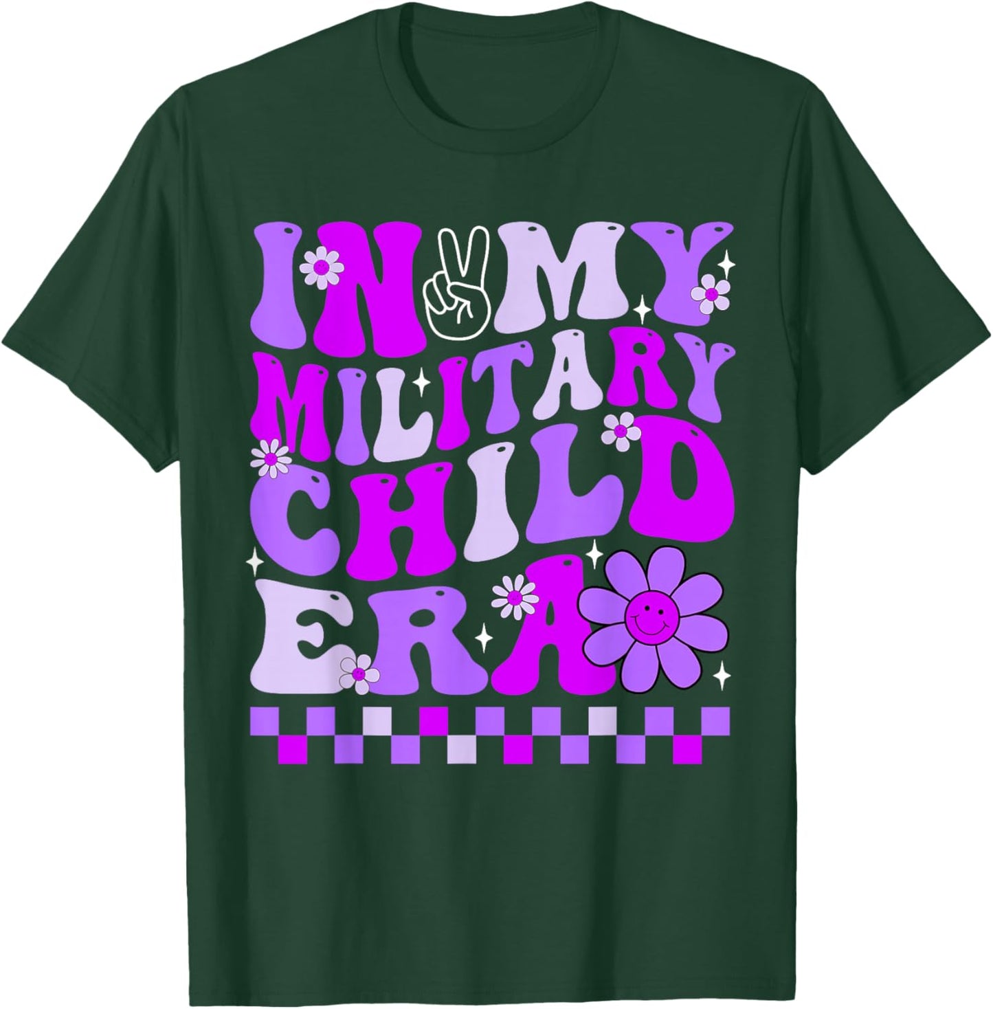 Purple Up For Military Kids In My Military Child Era Month T-Shirt - T-Shirt | Forest