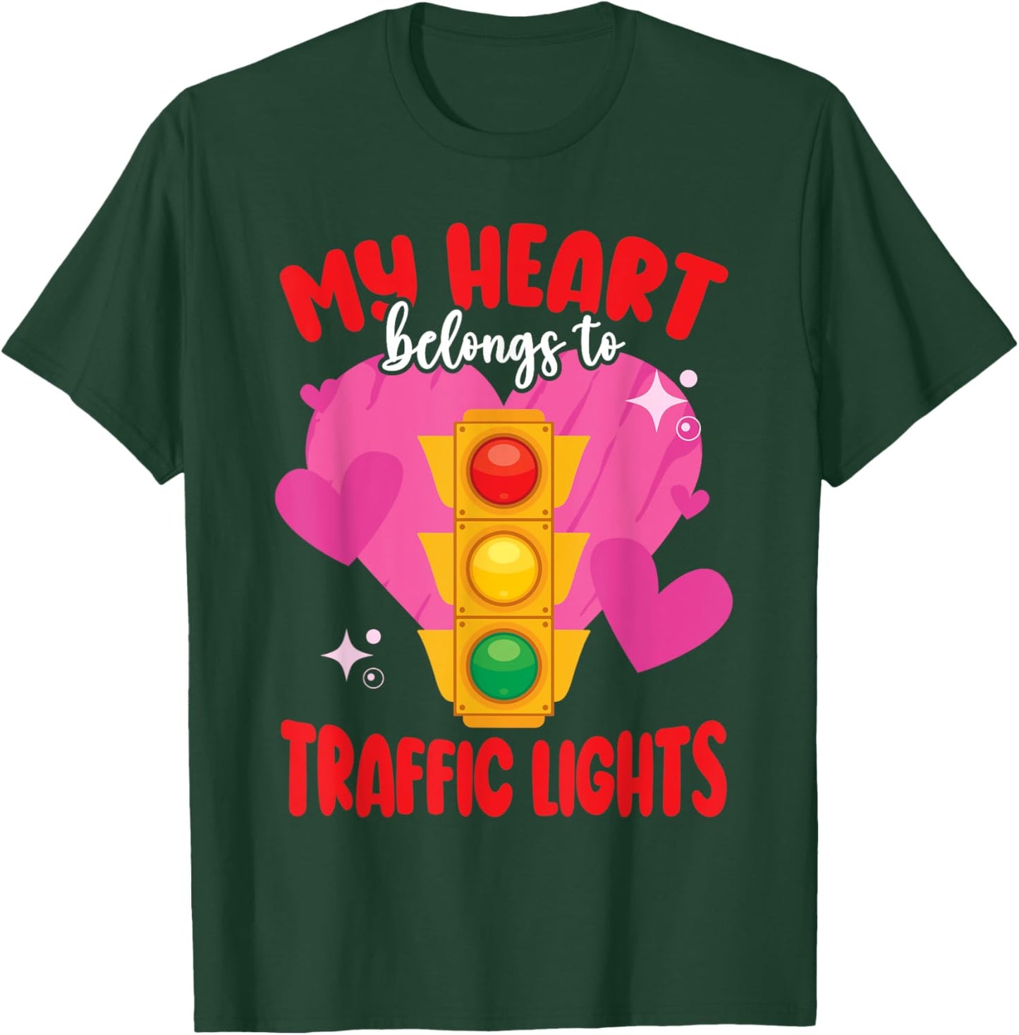 Halloween Traffic Light My Heart Belongs To Traffic Lights T-Shirt - T-Shirt | Forest
