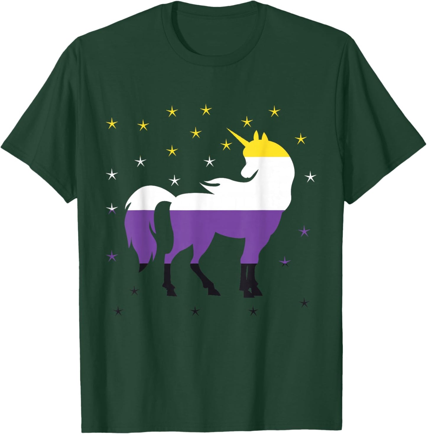 Drapeau Licorne Non Binaire T-Shirt - T-Shirt | Forest