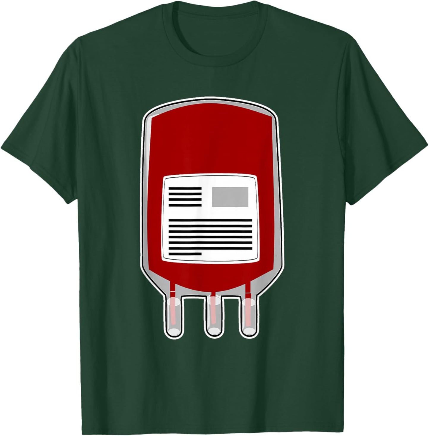 Blood Bag Medical Supplies Costume Halloween Cosplay Party T-Shirt - T-Shirt | Forest