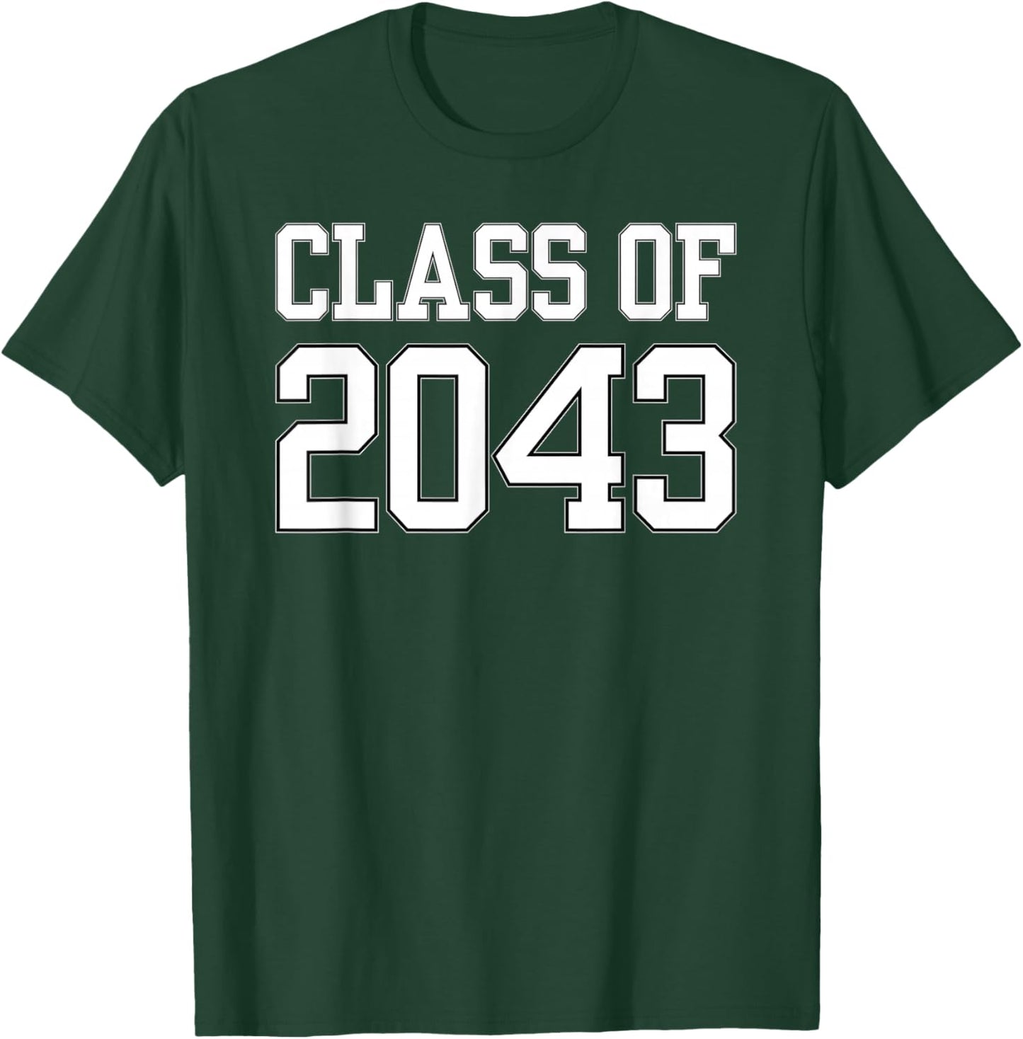 Class of 2043 Kindergarten to Graduation Grow With Me funny T-Shirt - T-Shirt | Forest