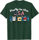 4th July Nurse Party USA Ativan Scrub Top Patriot Women Men T-Shirt - T-Shirt | Forest