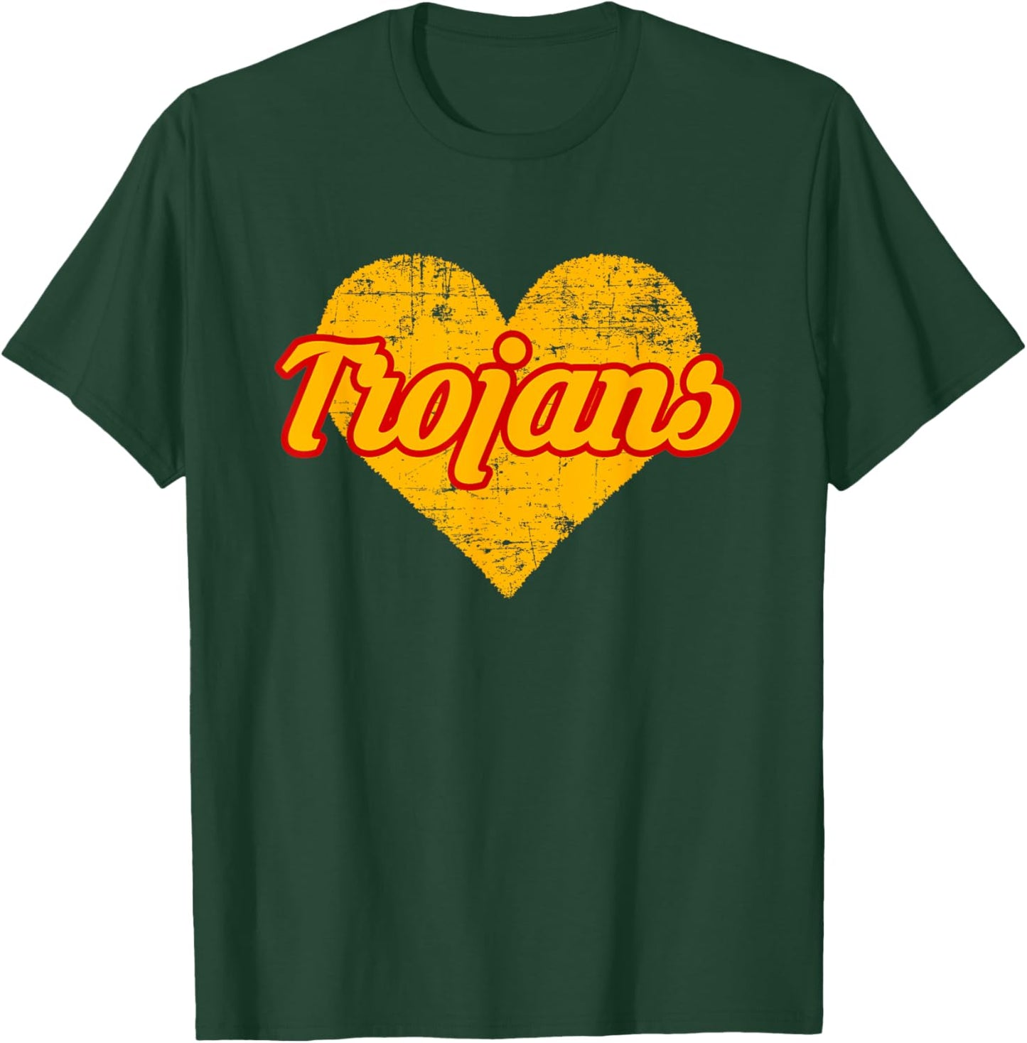 Charleston Trojans Over Heart T-Shirt - T-Shirt | Forest