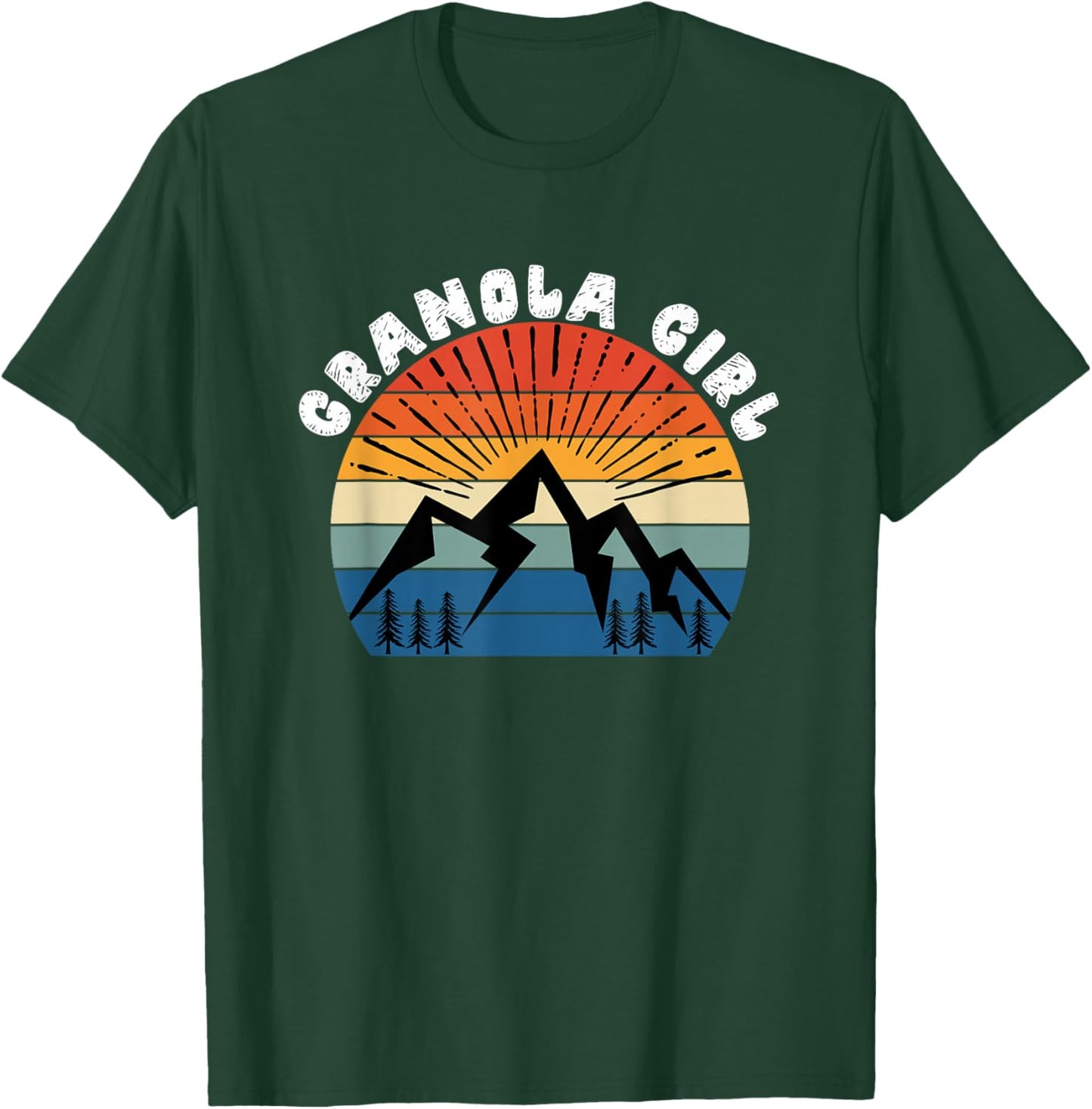 Granola Girl Outdoor Lover Mountain Hiking Health Adventure T-Shirt - T-Shirt | Forest