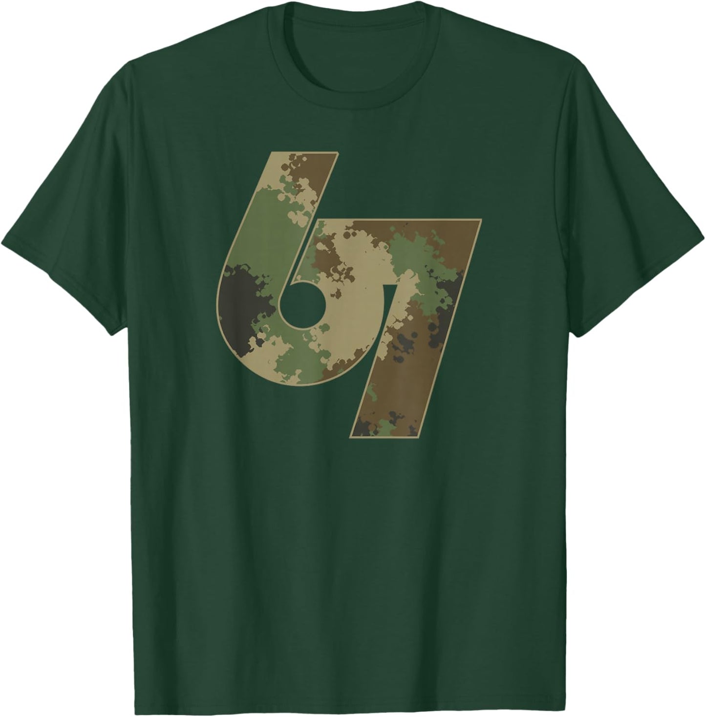 Vintage 67 Meme Camo Logo Namaste Funny Halloween T-Shirt - T-Shirt | Forest