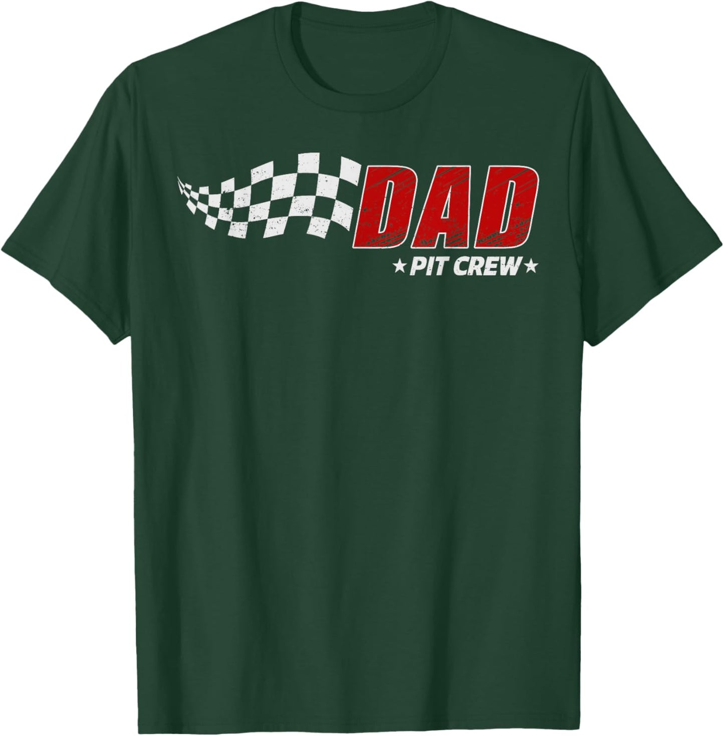 Dad Pit Crew Race Car Birthday Family Matching Pit Crew T-Shirt - T-Shirt | Forest