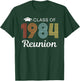 Class of 1984 40th Reunion High School Graduation 40 Years T-Shirt - T-Shirt | Forest