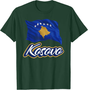 Kosovo Flag Patriotic Men Women Kids T-Shirt - T-Shirt | Forest