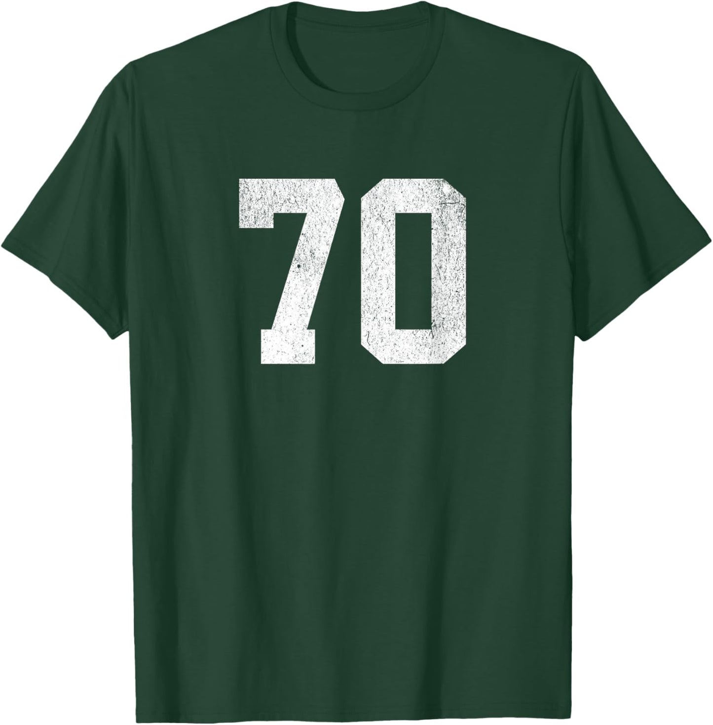 Jersey Uniform Number #70 Athletic Style Sports Graphic T-Shirt - T-Shirt | Forest