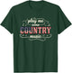 Play Me Some Country Music American Flag Western T-Shirt - T-Shirt | Forest