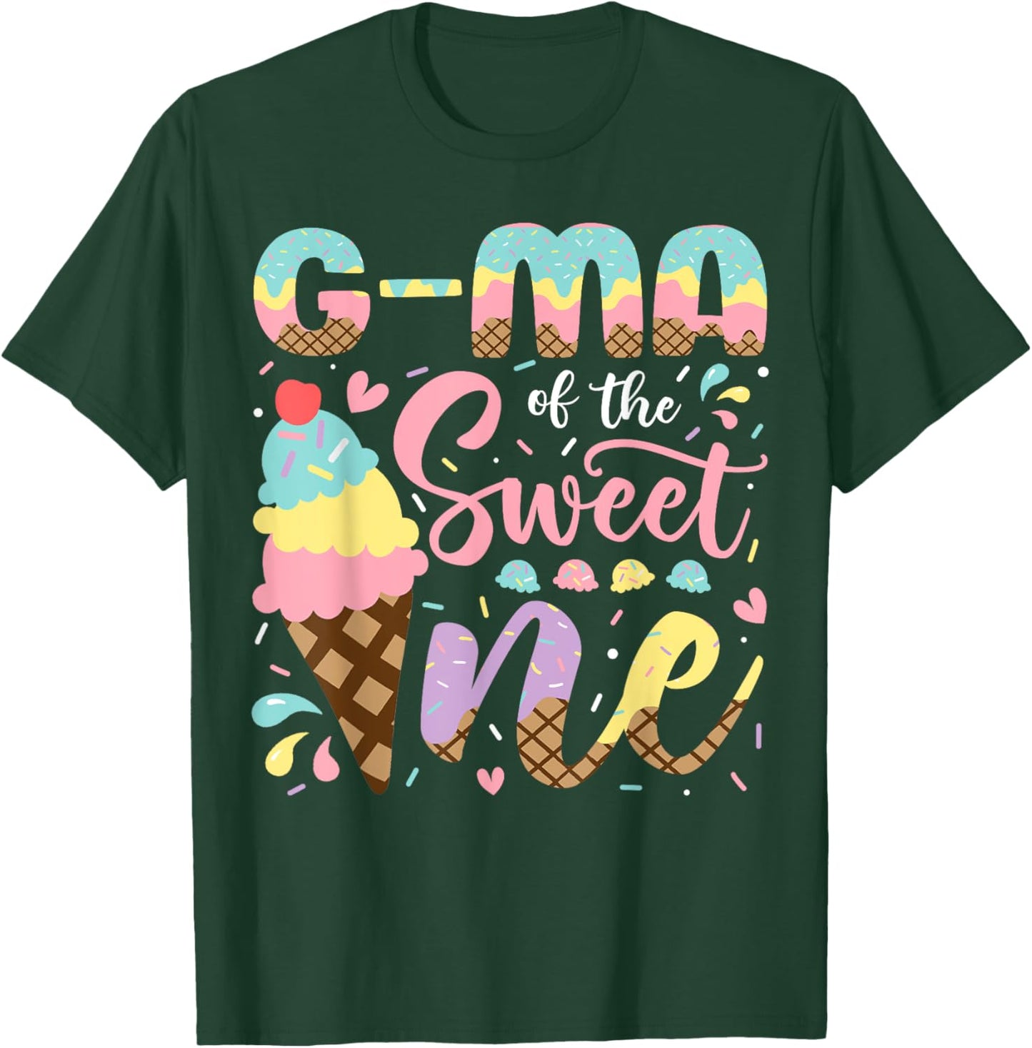 G-Ma Of The Sweet One 1St Birthday Ice Cream Summer T-Shirt - T-Shirt | Forest