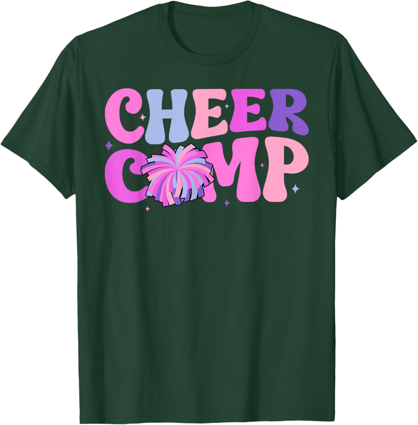 Groovy Cheer Comp Day Cheerleading Competition Day T-Shirt - T-Shirt | Forest