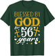 Vintage Blessed By God For 56 Years Happy 56th Birthday T-Shirt - T-Shirt | Forest