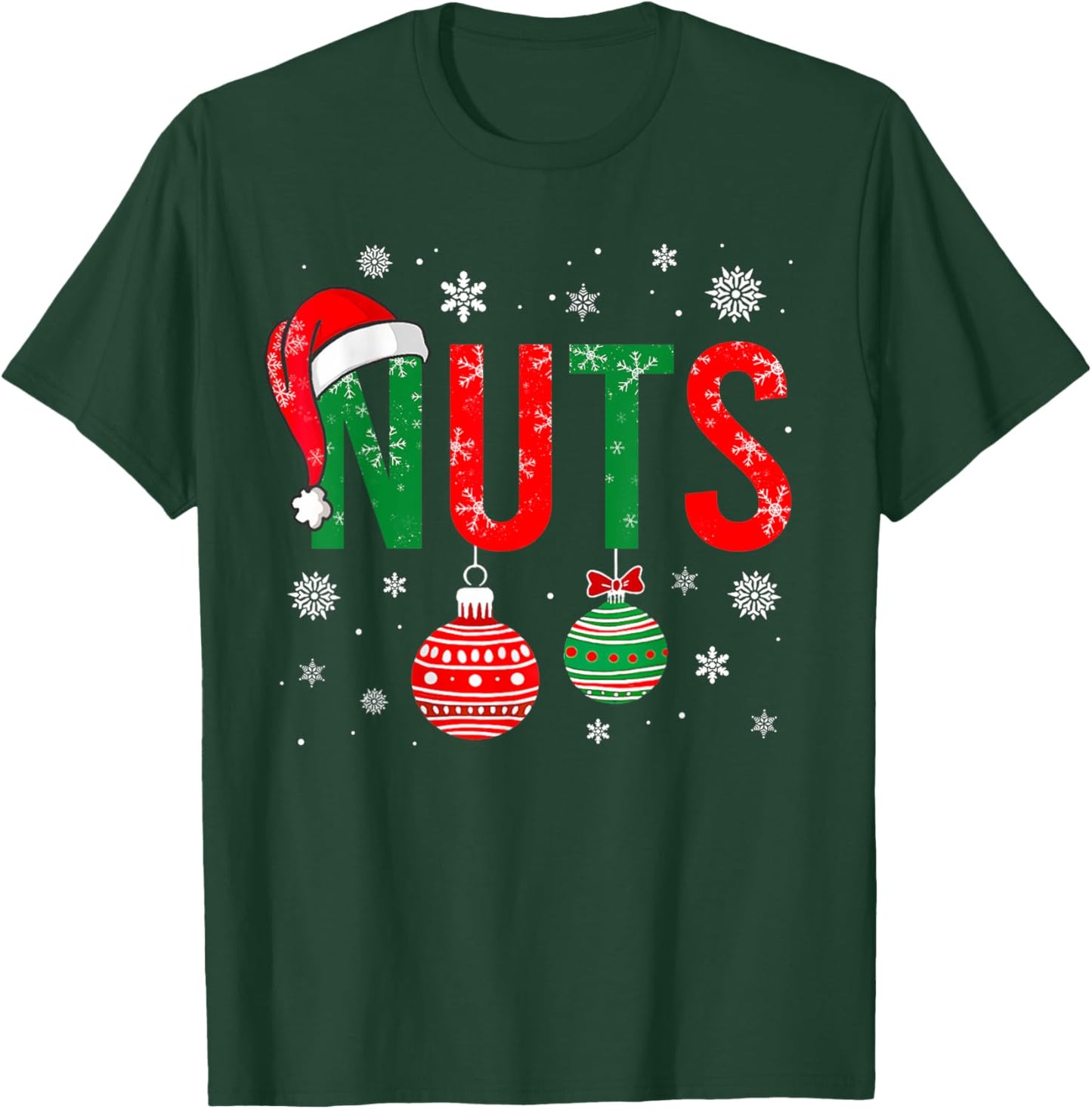 Chest Nuts Christmas Funny Matching Couple Pajama Chestnuts T-Shirt - T-Shirt | Forest