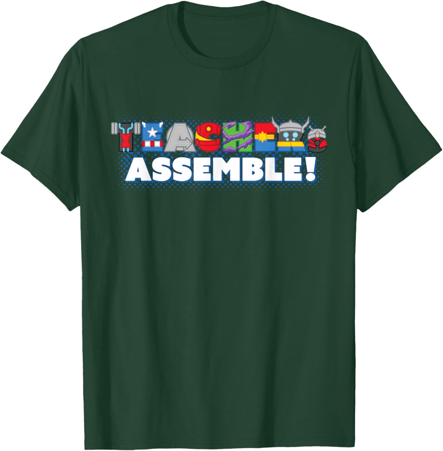 Marvel Super Heroes Avengers Teachers Assemble! Teacher Team T-Shirt - T-Shirt | Forest