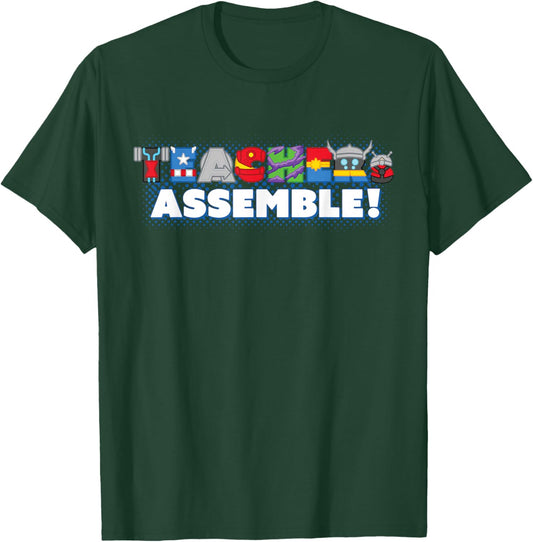 Marvel Super Heroes Avengers Teachers Assemble! Teacher Team T-Shirt - T-Shirt | Forest