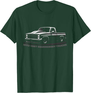 1973-1987 Squarebody Truck Silhouette Square body Truck T-Shirt - T-Shirt | Forest