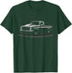1973-1987 Squarebody Truck Silhouette Square body Truck T-Shirt - T-Shirt | Forest