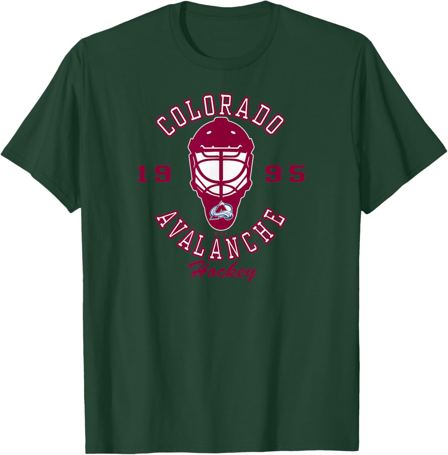 Colorado Avalanche Hockey Mask Black Officially Licensed T-Shirt - T-Shirt | Forest