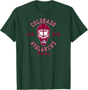 Colorado Avalanche Hockey Mask Black Officially Licensed T-Shirt - T-Shirt | Forest