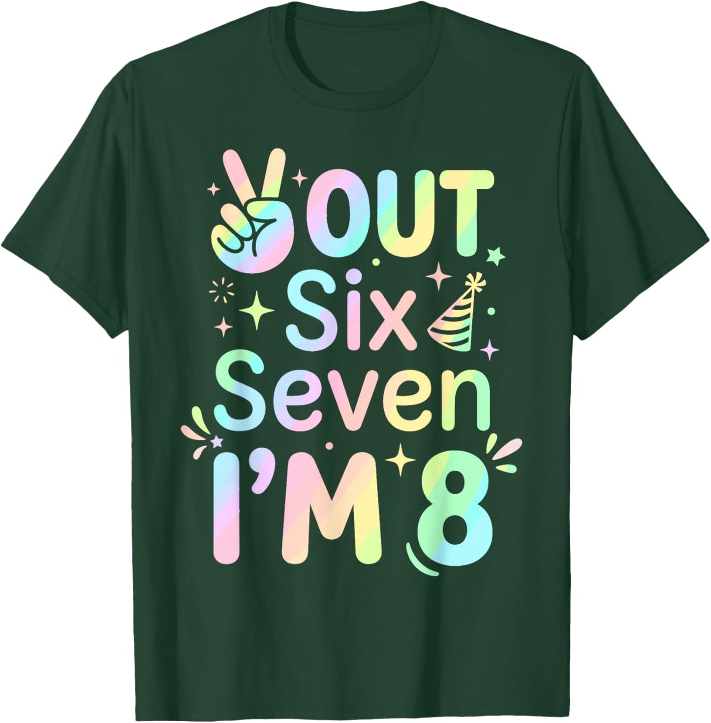 8th Birthday It's My 8 Bday Girls Boys Turning 8 Birthday T-Shirt - T-Shirt | Forest