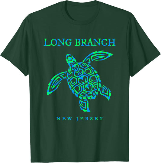 Long Branch New Jersey Sea Turtle Boys Girls Toddler T-Shirt - T-Shirt | Forest