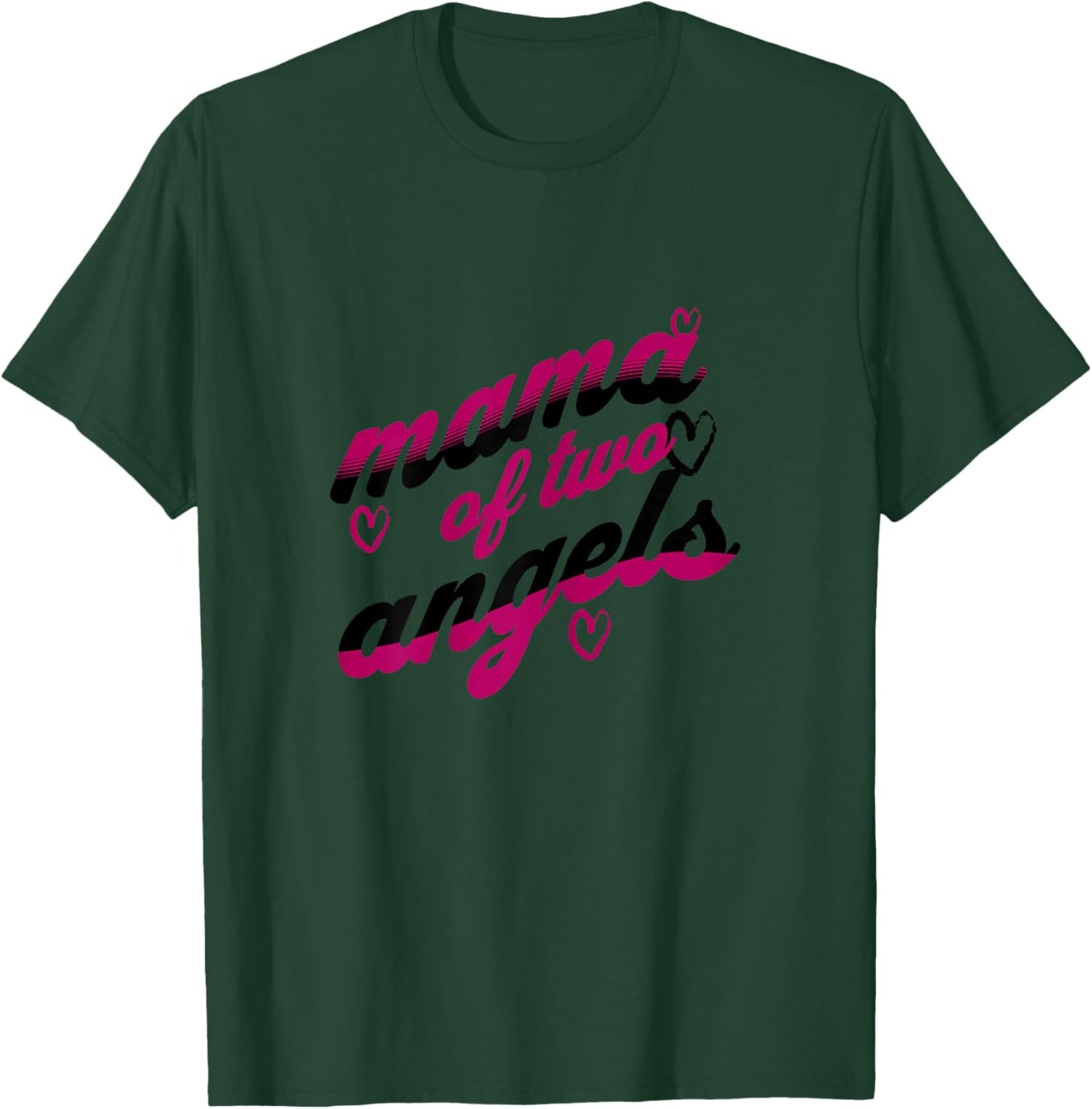 Mama of Two Angels Mother's Day T-Shirt - T-Shirt | Forest