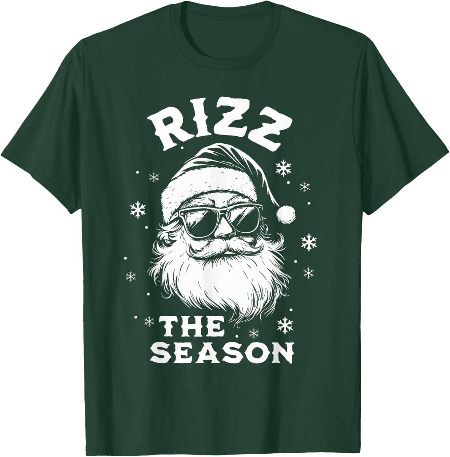 Rizz The Season Santa Claus Rizzmas Funny Boys Christmas T-Shirt - T-Shirt | Forest