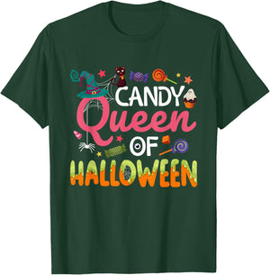 Candy Queen Of Halloween Costume Trick Or Treat Candies T-Shirt - T-Shirt | Forest