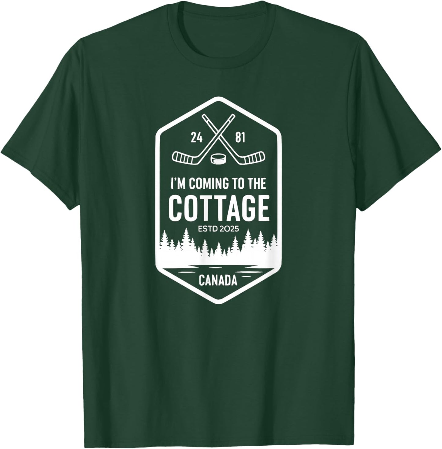 Canada Coming to The Cottage Hockey Romance T-Shirt - T-Shirt | Forest