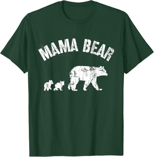 Maman Ours avec 2 Oursons Maman Maman Mère Cadeau Amusant T-Shirt - T-Shirt | Forest