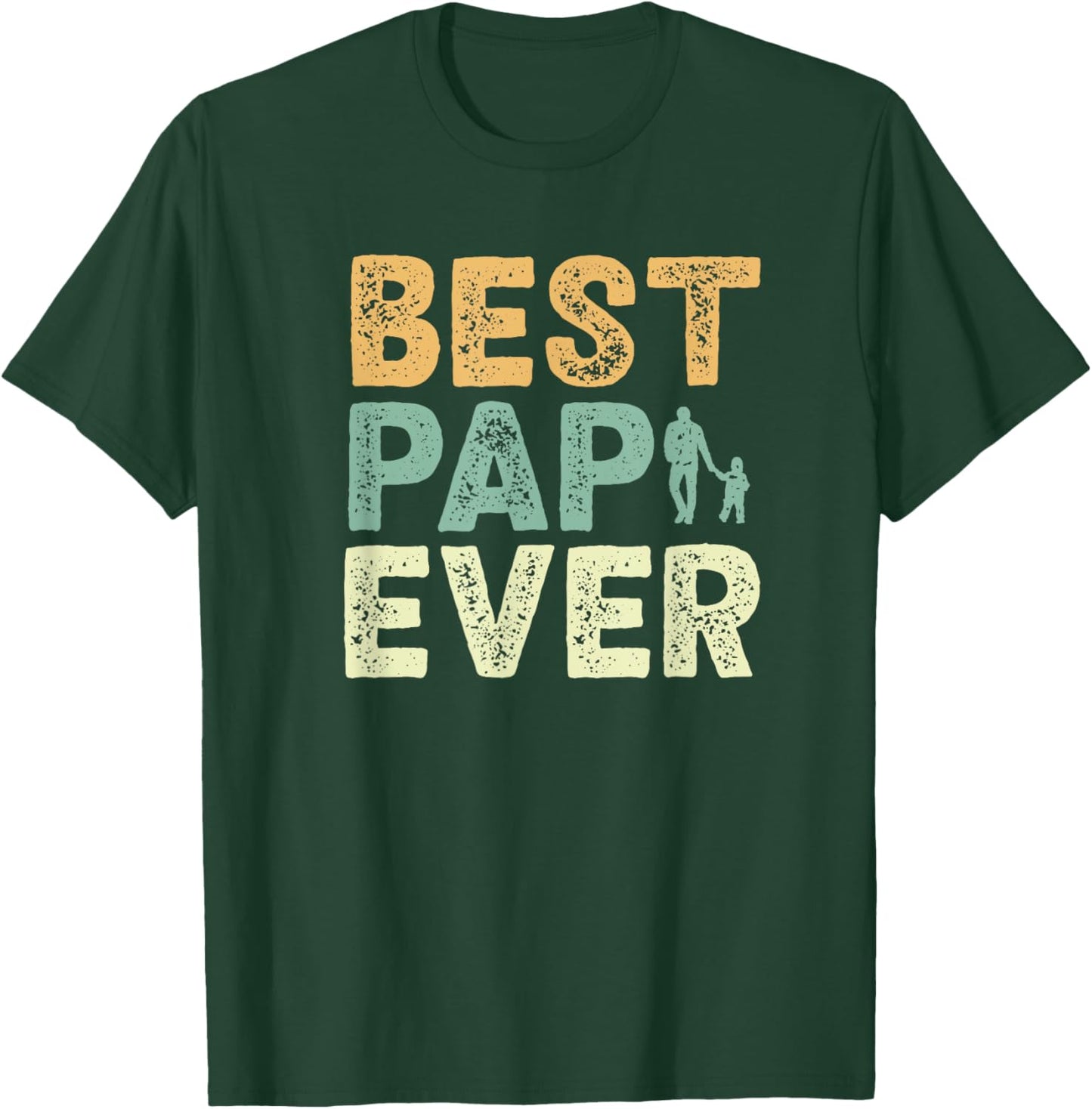 Vintage Classic Best Pap Ever Granddaughter grandkids T-Shirt - T-Shirt | Forest