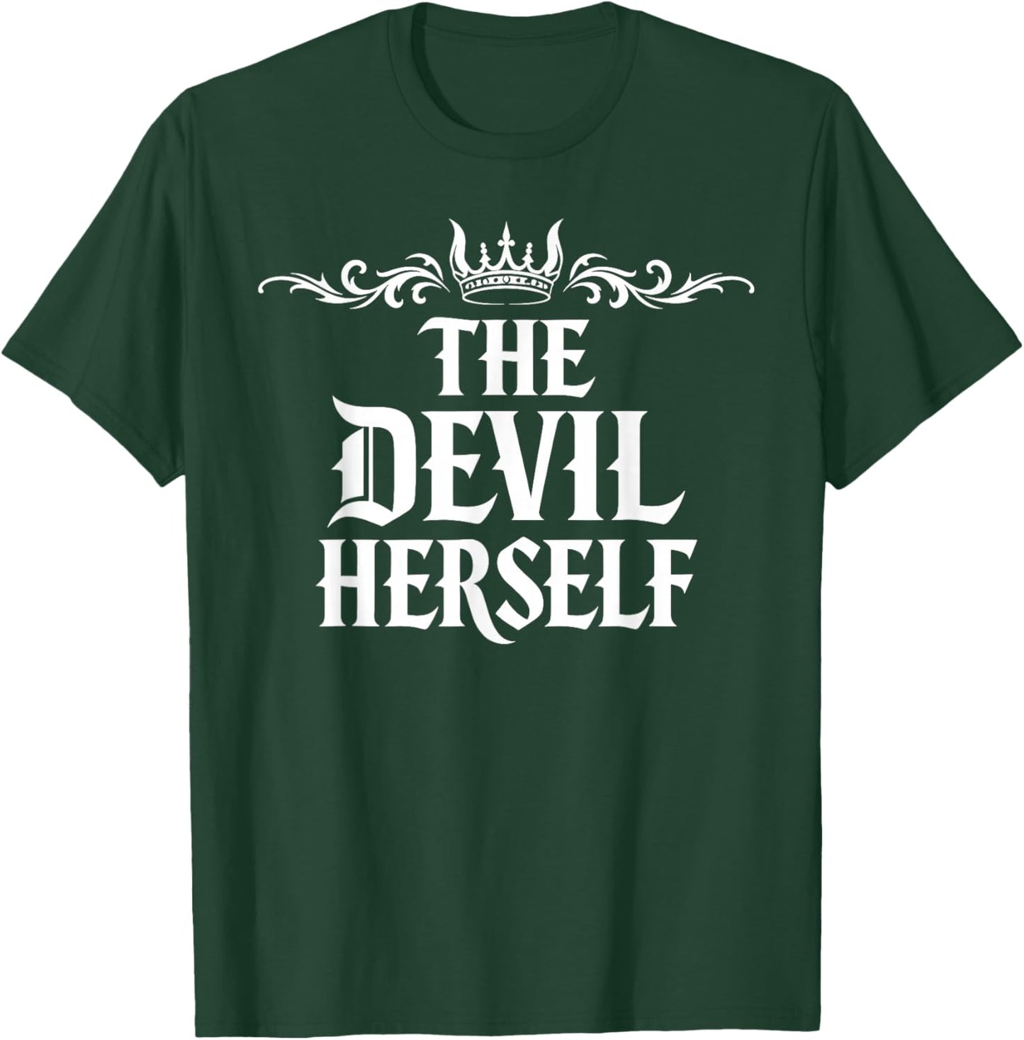 The Devil Herself Retro Occult Women Dark Feminine T-Shirt - T-Shirt | Forest