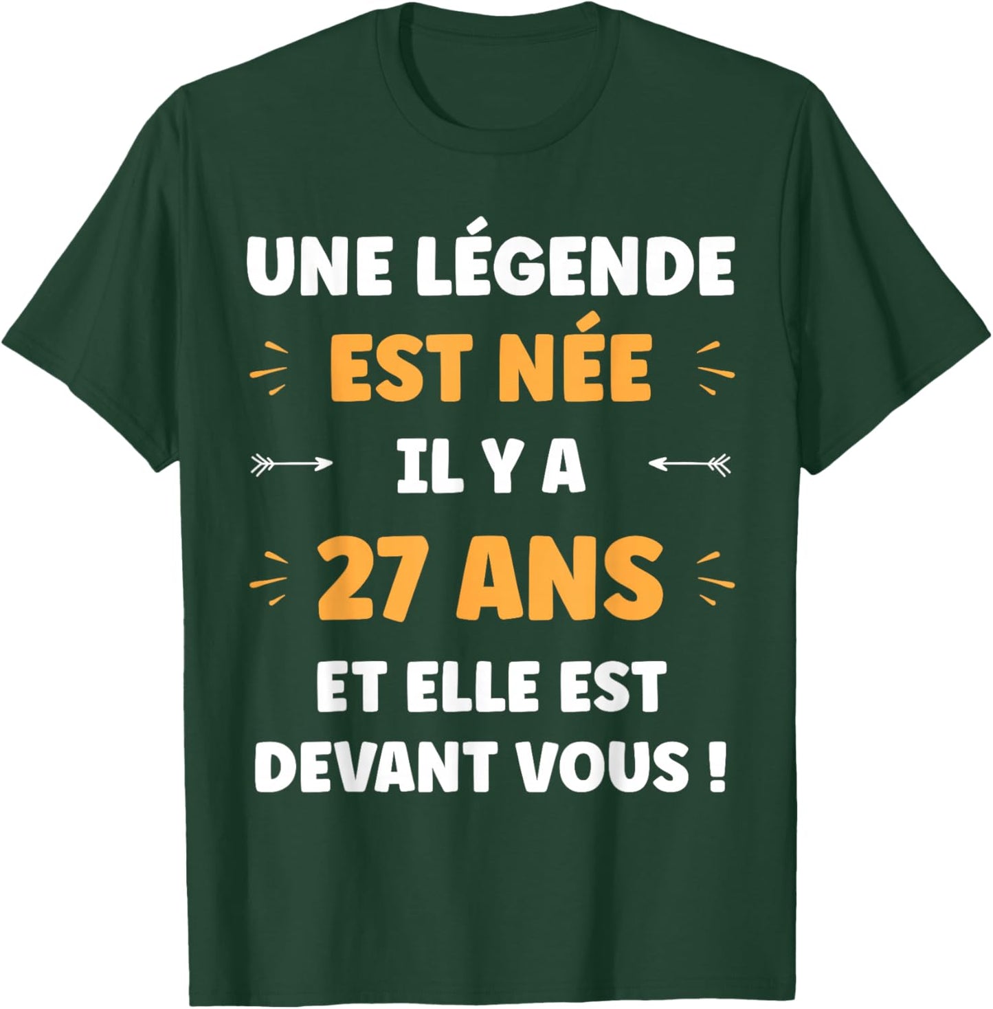 Humour légende ado 27 Ans Rigolo Blague Anniversaire 27 Ans T-Shirt - T-Shirt | Forest