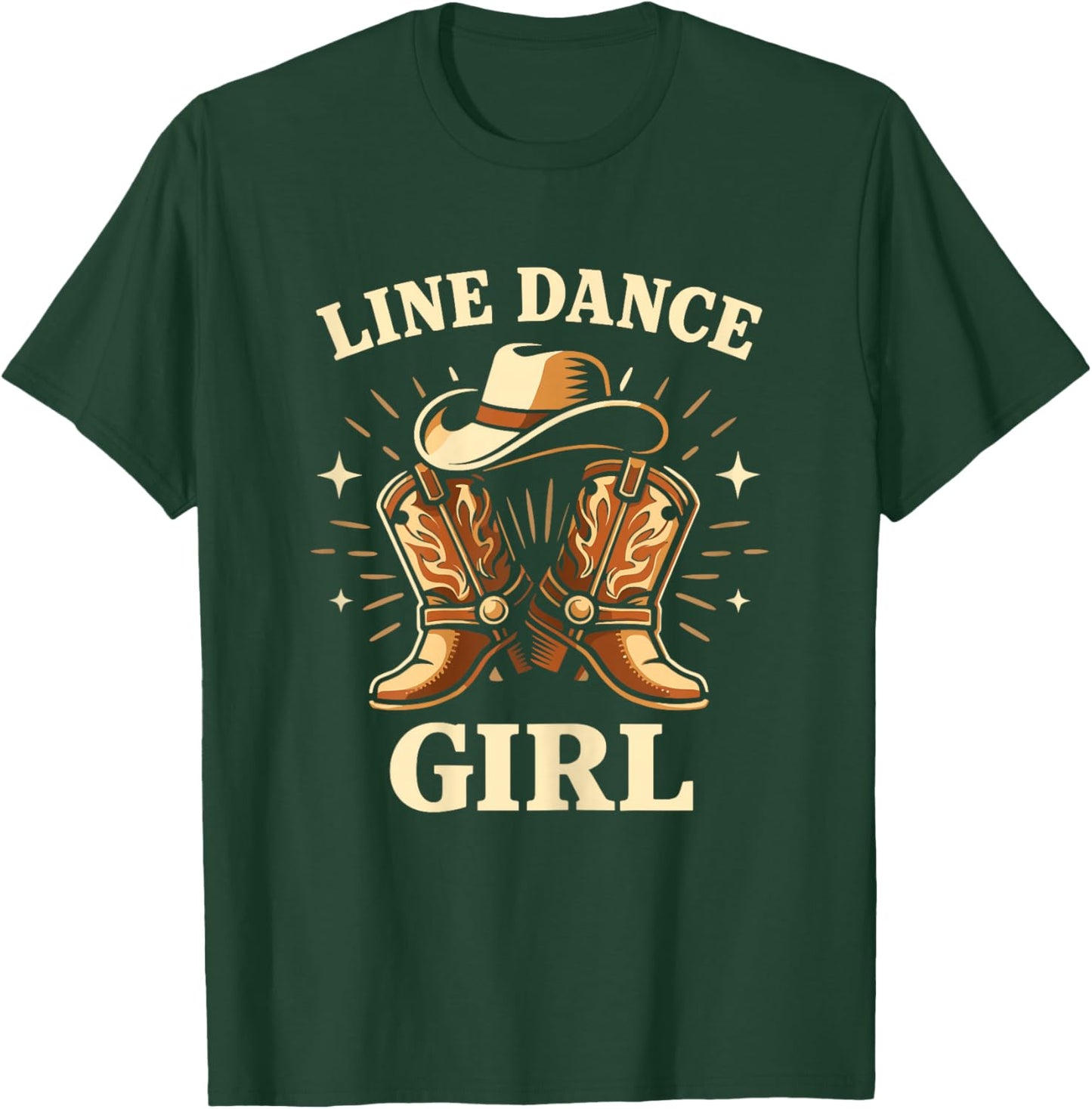 Line Dance Girl Damen Western Country Tanzen Dancer Tanz T-Shirt - T-Shirt | Forest