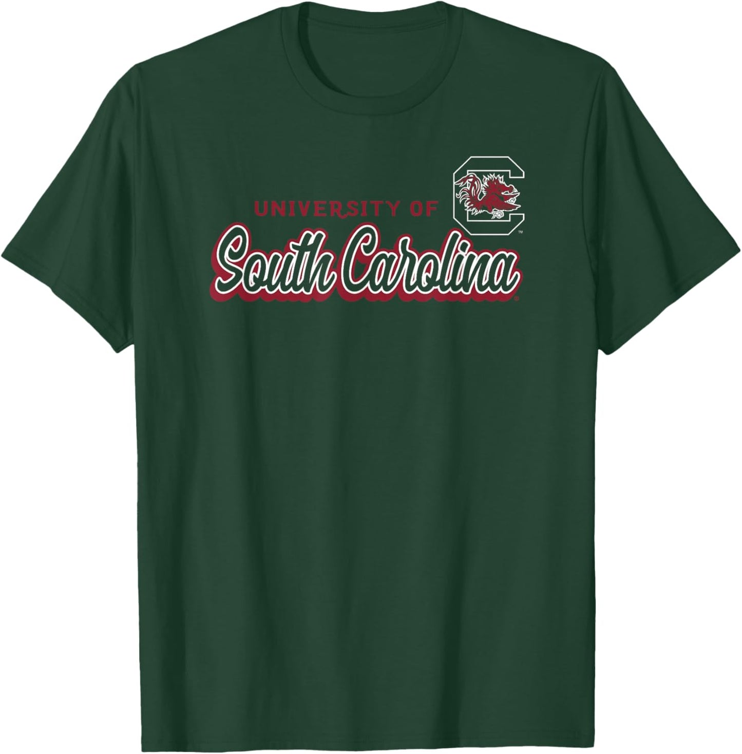 South Carolina Gamecocks Cursive Black Officially Licensed T-Shirt - T-Shirt | Forest