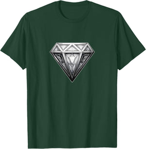 Diamond Black Black Men's Cool Shirts T-Shirt - T-Shirt | Forest