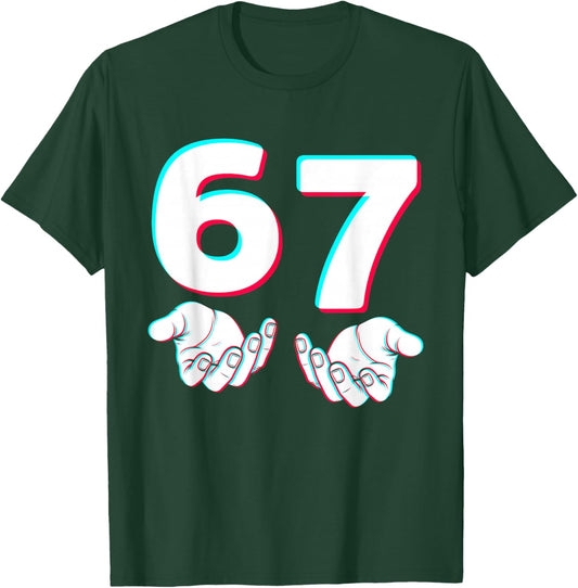 67 Gen Alpha Six Seven Italian 6 7 Brainrot Player Meme T-Shirt - T-Shirt | Forest