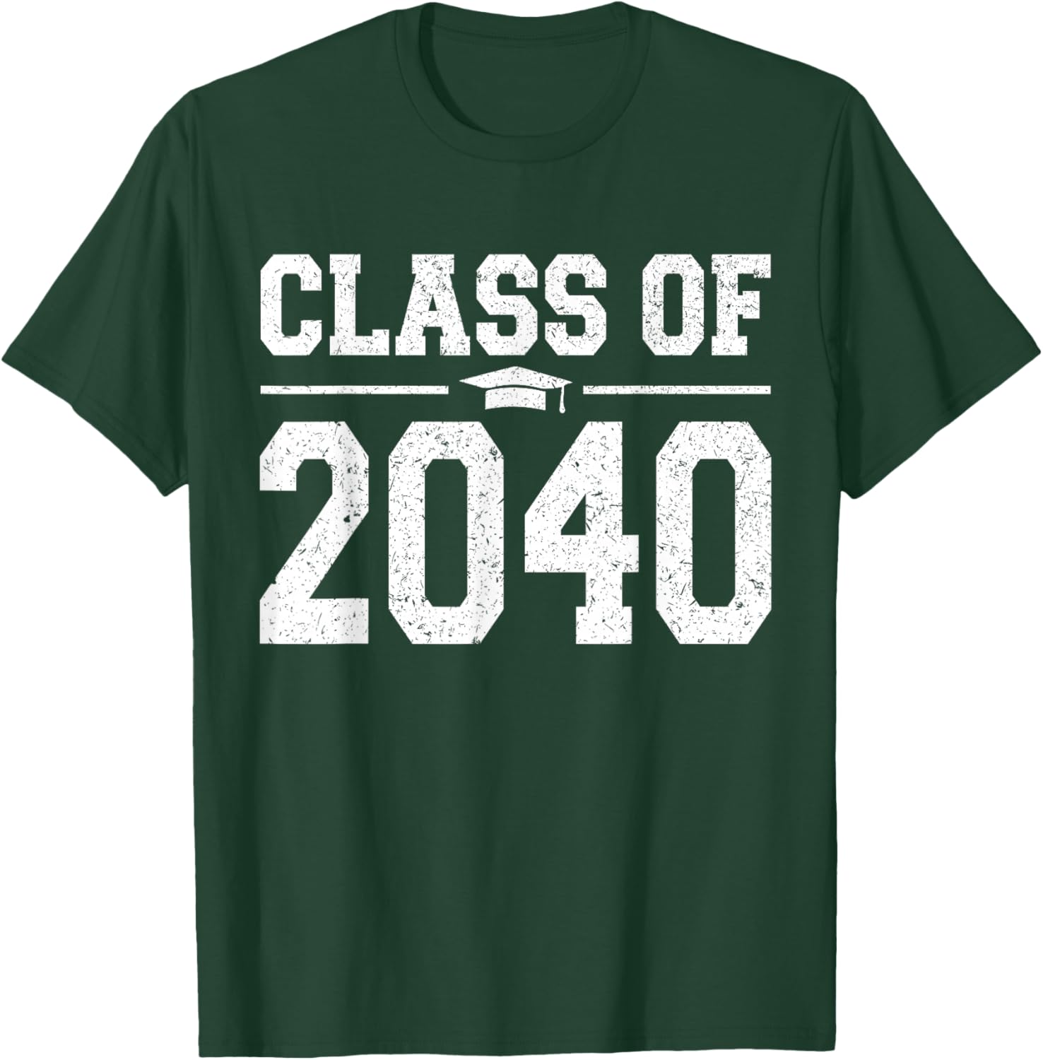 Class of 2040 Grow With Me Graduation Vintage Kindergarten T-Shirt - T-Shirt | Forest