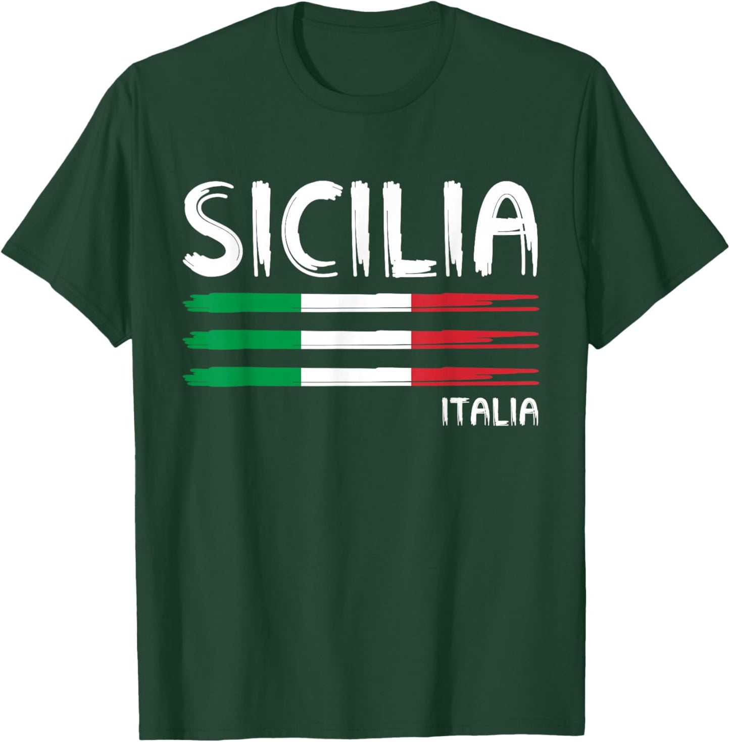 Sicilia Italia Sicily Italy Flag Sicilian Pride T-Shirt - T-Shirt | Forest