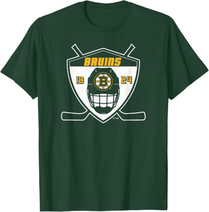 Boston Bruins Shield Black Officially Licensed T-Shirt - T-Shirt | Forest