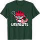 Funny Lacrosse LAX Laxalotl Axolotl Lacrosse Player Athlete T-Shirt - T-Shirt | Forest