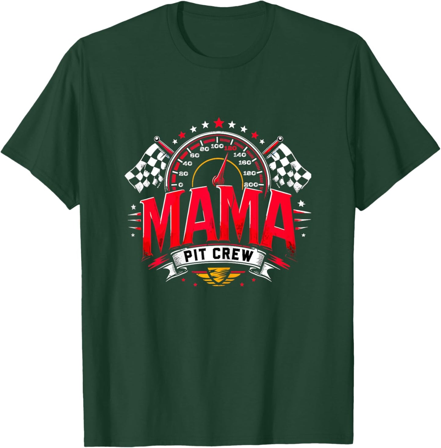 Mama Pit Crew Mom Racing T-Shirt - T-Shirt | Forest