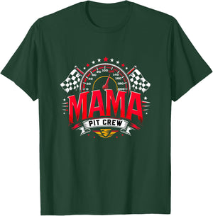 Mama Pit Crew Mom Racing T-Shirt - T-Shirt | Forest