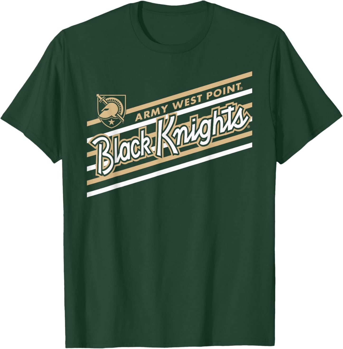 Army Black Knights Retro Performer Black Officially Licensed T-Shirt - T-Shirt | Forest
