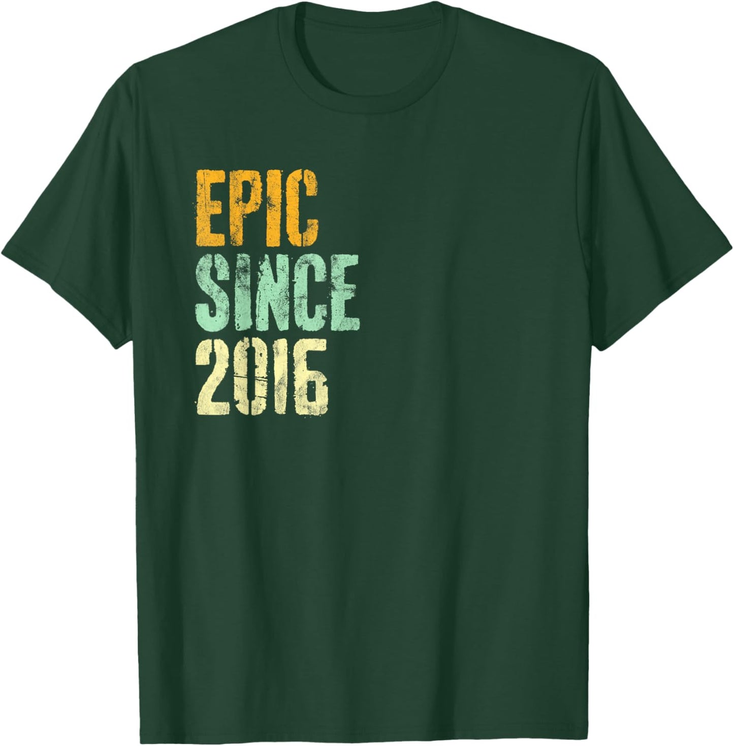Epic Since 2016 8th Birthday Retro T-Shirt - T-Shirt | Forest