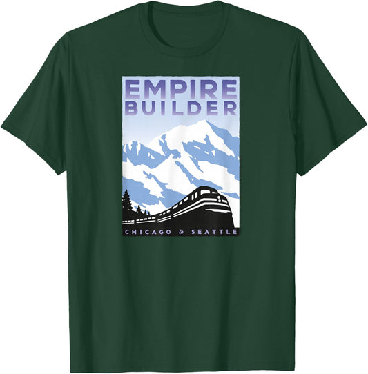 Empire Builder (Chicago to Seattle) T-Shirt - T-Shirt | Forest