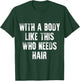 With A Body Like This Who Needs Hair Vintage Distressed T-Shirt - T-Shirt | Forest