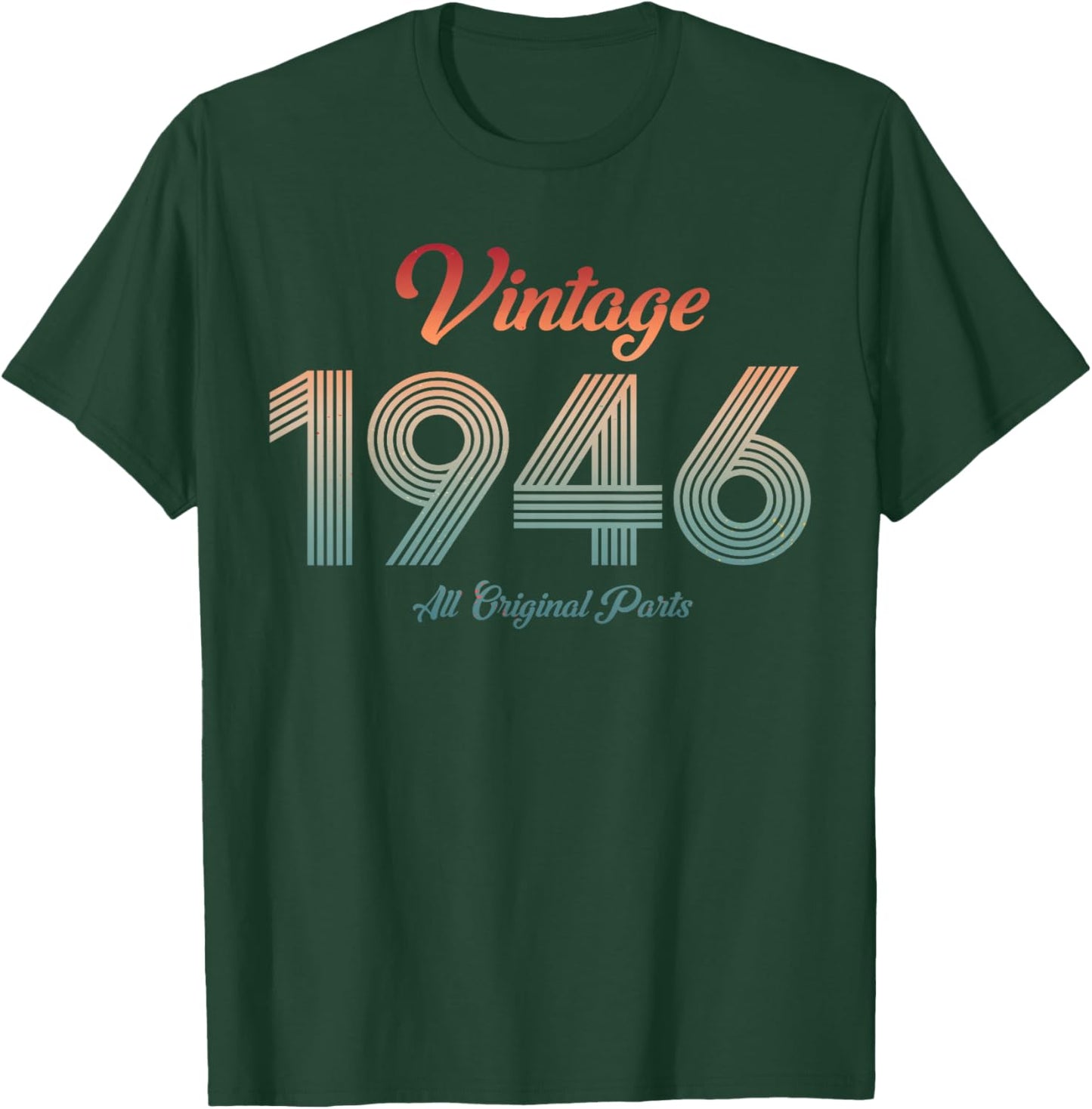 80th Birthday Vintage 1946 Legend 80 Years Old T-Shirt - T-Shirt | Forest